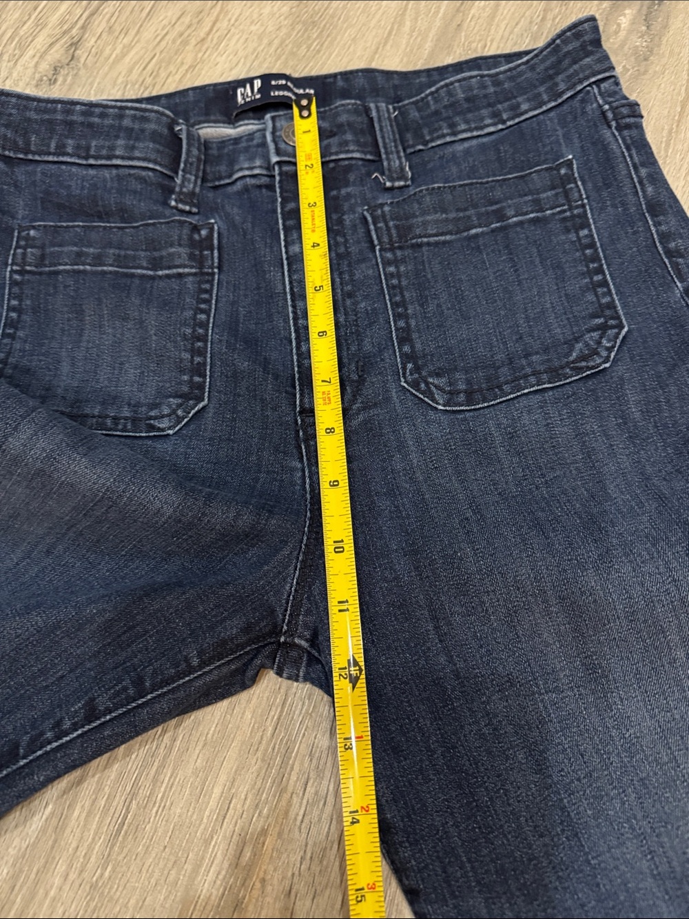 GAP Women's Denim Leggings in Dark Blue Wash - Picture 5 of 9